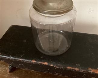 Blown glass store jar