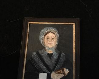 Rachel Dutton Willey Brown attributed to M.W. Hopkins c 1835. Ogden, NY