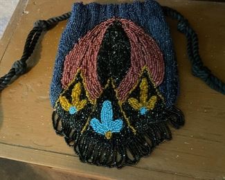 Heavily beaded bag 