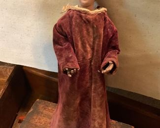 Antique Santos figure glass eyes