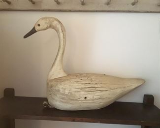 F&S solid body carved snow goose 29” 