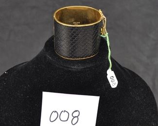 CELINE SNAKESKIN BANGLE BRACELET