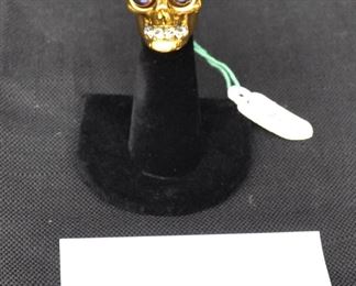 ALEXANDER MCQUEEN SKULL RING WITH BEE