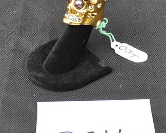ALEXANDER MCQUEEN SKULL RING WITH BEE