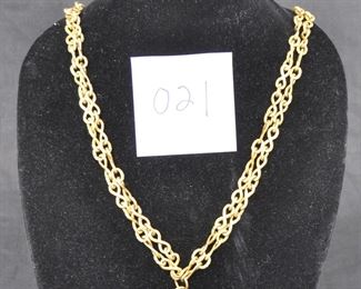 CHANEL DOUBLE CHAIN AND PENDANT