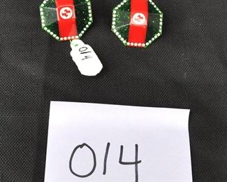 GUCCI CRYSTAL RESIN EAR RINGS