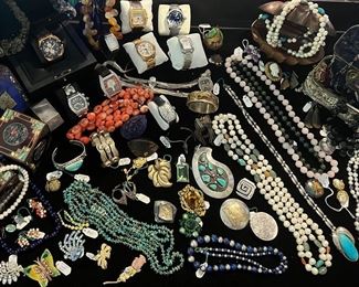 A CASE FULL OF FINE JEWELRY COLLECTED BY A LADY WHO LOVED BEAUTIFUL THINGS ---  BUY WITH CONFIDENCE @ WHOLESALE PRICES. ALL SALES ARE MADE WITH A 100%  SATISFACTION GUARANTEE. 