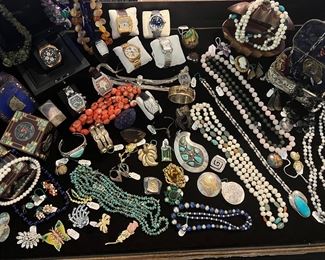 A CASE FULL OF FINE JEWELRY COLLECTED BY A LADY WHO LOVED BEAUTIFUL THINGS ---  BUY WITH CONFIDENCE @ WHOLESALE PRICES. ALL SALES ARE MADE WITH A 100%  SATISFACTION GUARANTEE. 