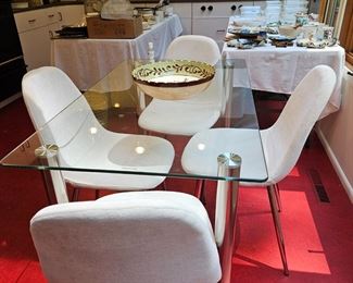 Glass table chairs NEW
