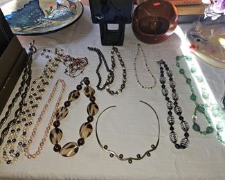 Pearl & Venetian glass necklaces