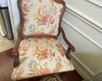 2 matching floral all occasion chairs