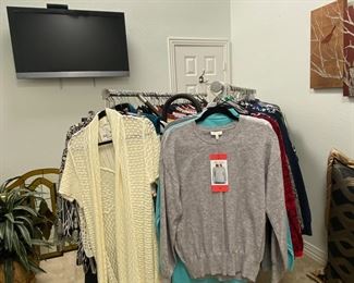 More clothes. Many with price tags still on them