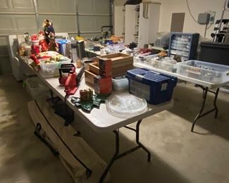 Christmas items and garage items