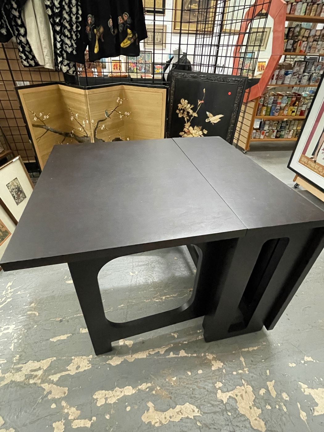 Black Folding Side Table/Dining Table