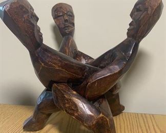 Carved Wooden Tribal Stand