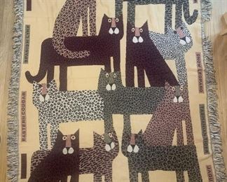 African Endangered Cats Throw Blanket