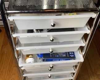 Storage Rack w Contents