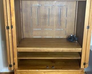 Large Wooden Entertainment Center