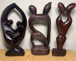 Carved Kenyan Wooden Figures