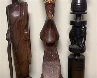 Carved Wooden African Figures