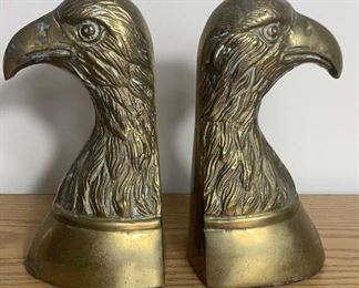 VTG Brass American Eagle Bookends