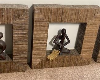 Carved Wooden African Themed Wall Decor