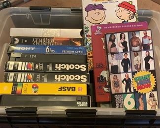 Plastic Tote VHS Lot