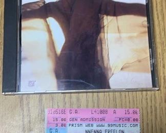 Autographed Nnema Freelon CD & Ticket Stub