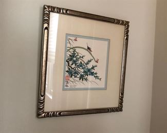 Johnson Lee Signed Watercolor - Master Finger Painter