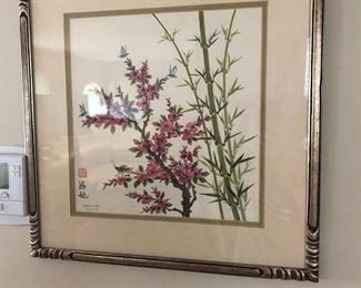 Johnson Lee Signed Watercolor - Master Finger Painter