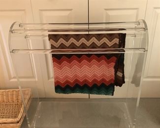 Acrylic / Lucite Blanket Stand