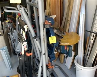 RIGID Miter Saw Utility Cart , Ryobi 12" Compound Miter Saw