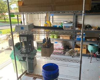 Metal Shelf on wheels