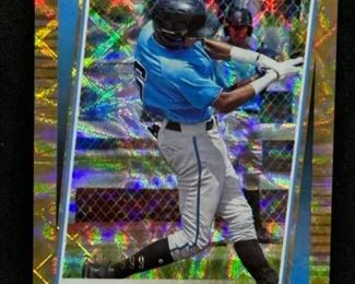 1961 TOPPS DUKE SNIDER PSA 6.5!
1969 TOPPS BOB GIBSON PSA 6!
2001 e-TOPPS ALBERT PUJOLS ROOKIE CARD REFRACTOR - SGC 8.5 - RARE ONE
2019 PANINI ABSOLUTE JOSH ALLEN BLUE SSP /50 SGC 9 MINT!!
2020 BOWMAN 1ST CARD JULIO RODRIGUEZ BLUE FOIL GEM MINT PSA 10!!!
2004 TOPPS YADIER MOLINA ROOKIE CARD MINT!
2020 PANINI MOSAIC JUSTIN HERBERT ROOKIE GEM MINT
2022 TOPPS WANDER FRANCO - 582 MONTGOMERY - ROOKIE GEM MINT PSA 10
2012 TOPPS MIKE TROUT PSA 9!
1973 TOPPS MIKE SCHMIDT ROOKIE CARD & 1975 TOPPS GEORGE BRETT ROOKIE CARD
1966 TOPPS VENEZUALAN DAN NAPOLEON - RARE
2020 MOSAIC JORDAN LOVE GREEN PRIZM ROOKIE CARD - MINT
KOBE BRYANT
WARREN SPAHN
JOSH ALLEN ROOKIE, JOE BURROW ROOKIES
2005 BOWMAN 1ST CARD JUSTIN VERLANDER! MINT
RUN OF PETE ALONSO ROOKIES, PRIZMS AND REFRACTORS
1987 TITANSPORTS WWF HULK HOGAN!