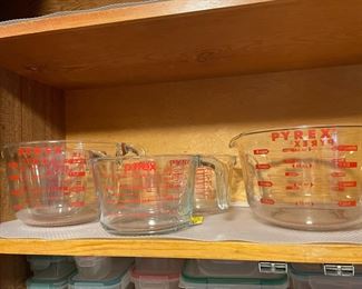 Assortment of Pyrex Measuring Cups