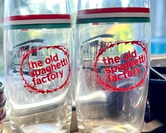 Set of 2 The Old Spaghetti Factory Souvenir Glasses