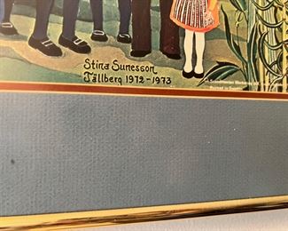 Framed and Matted Stina Sunesson Print