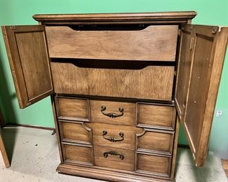 Tall Dresser with Inlaid Design