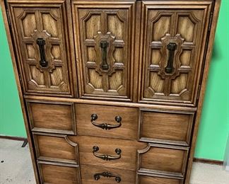 Tall Dresser with Inlaid Design