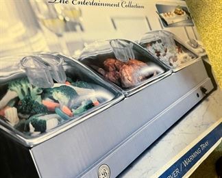 Triple Buffet Server with Warming Tray