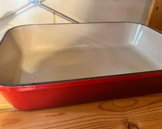 Le Creuset Red Enamel #40 Cast Iron Roast Pan
