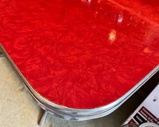 1950's Mid Century Red Folding Dining Table