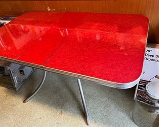 1950's Mid Century Red Folding Dining Table