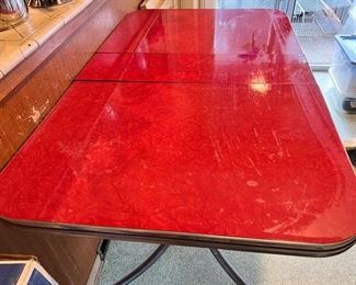 1950's Mid Century Red Folding Dining Table
