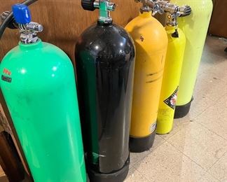 Assortment of Scuba Tanks