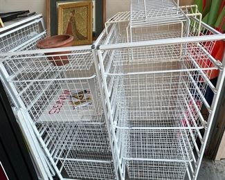 Metal pull-out drawer organizers