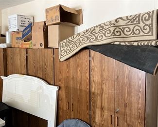 Garage storage cabinets - 4 of one size- one just a little larger