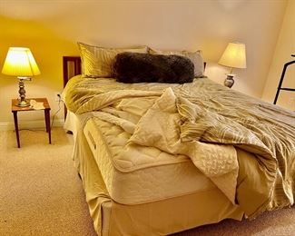 King size bed with Sealy Posturepedic bed