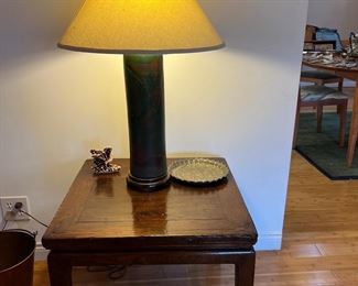 Antique huanghuali (Rosewood) Table + Table Lamp