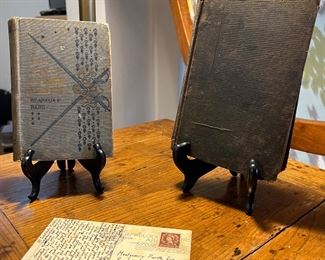 Antique Books + Letter from the 1800s